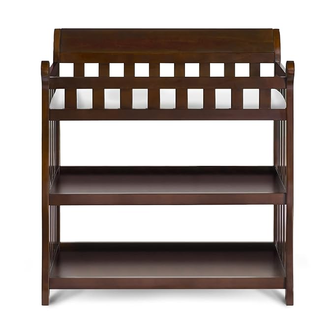 Delta Children Eclipse Changing Table with Changing Pad, Black Cherry