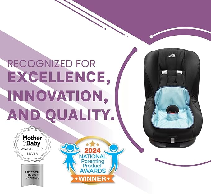 Lynmark® Potty Training Car Seat Protector Cover - Waterproof Soft Piddle Pads for Toddlers and Baby Carseat - Travel-Friendly Universal Washable Liner Mat for Spills, Nappy Leaks, Accidents - Blue