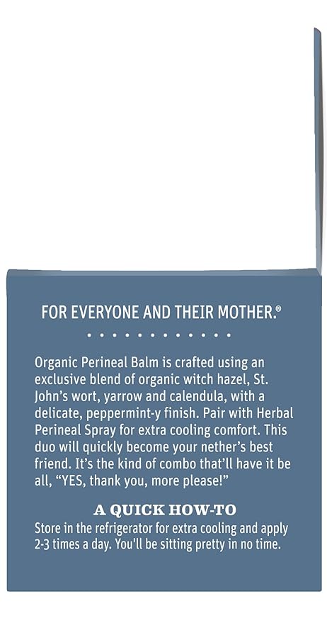 Earth Mama Organic Perineal Balm | Naturally Cooling Herbal Salve for Pregnancy and Postpartum Relief with Witch Hazel & Calendula, Feminine Care Essentials, No Benzocaine or Butane, 2-Oz (2-Pack)