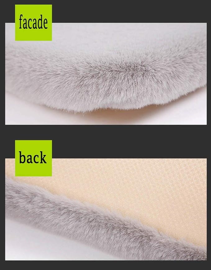 Winter Soft Warm Faux Rabbit Fur car seat Cushion,Universal fit Plush Front and Back Fuzzy car seat Pads Cushion Cover Protector - 1pcs (Front seat 1pcs,red)