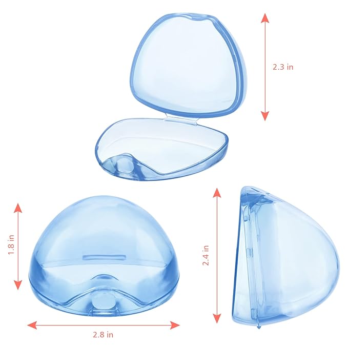 Accmor Pacifier Case, Pacifier Holder Case, Pacifier Container for Travel, BPA Free,Transparent Blue, 3 Pack