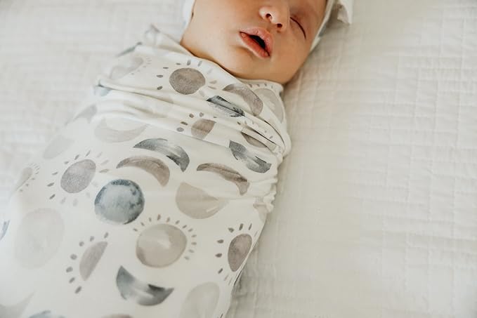 Copper Pearl Baby Swaddle Blanket - Premium Knit Baby Blanket, Large Soft Stretchy Receiving Blankets for Baby Boy and Girl, Swaddles for Newborn, Infant, and Toddler (Eclipse)