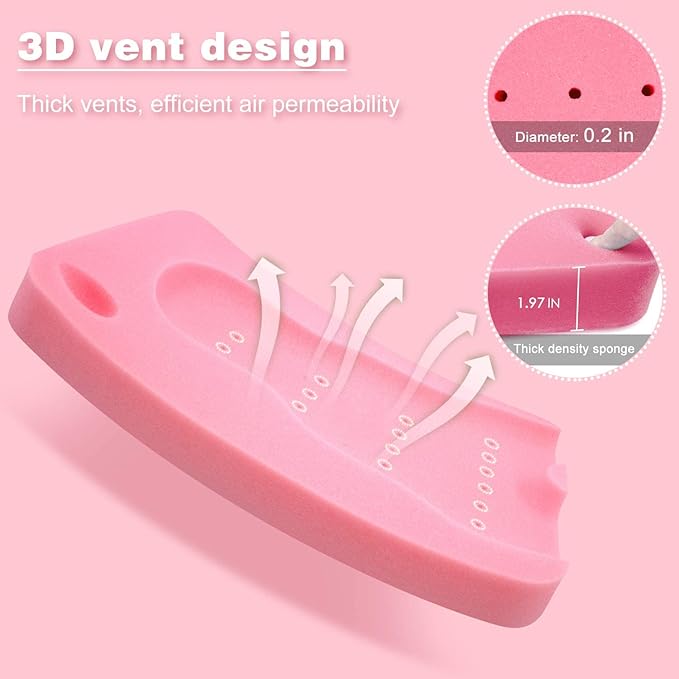 Baby Bath Sponge Soft Infant Bath Mat Newborn Cushion Odor Free (Pink)