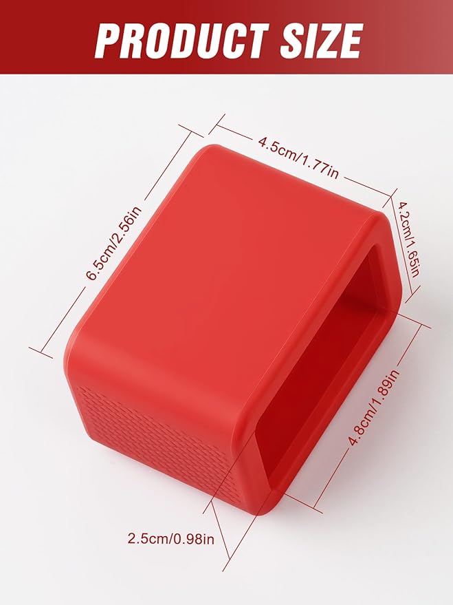 2 PCS Seat Belt Buckle Holder, Silicone Seatbelt Buckle Booster to Makes Receptacle Stand Upright for Easy Access (Red)
