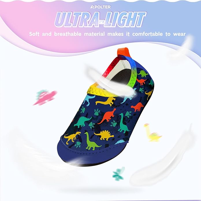 Baby Boys and Girls Swim Water Shoes Barefoot Aqua Socks Non-Slip for Beach Pool Toddler Kids