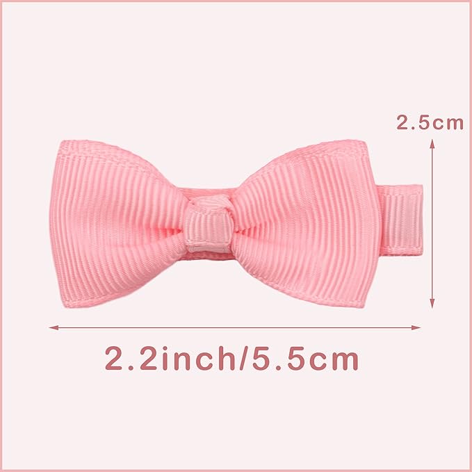 CLLOT Hair Clip 90PCS, Baby Girls Fully Lined Baby Bows Hair Pins Tiny 2' Hair Bows Alligator Clips for Infants Toddlers in Pairs