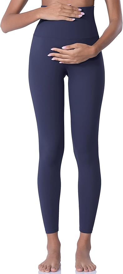 POSHDIVAH Women's Maternity Leggings Over The Belly Pregnancy Yoga Pants Active Wear Workout Leggings