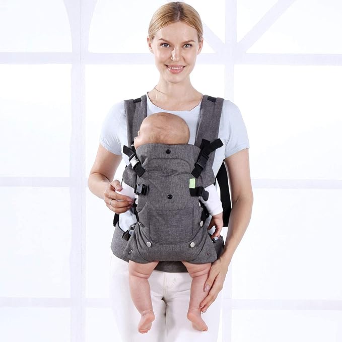 Baby Carriers Newborn to Toddler,Baby Carrier Wrap,Cozy Baby Holder Carrier Lightweight,Adjustable Infant Carriers Support for 7-45lbs Girl and Boy -All Positions,Shower Gift -Grey