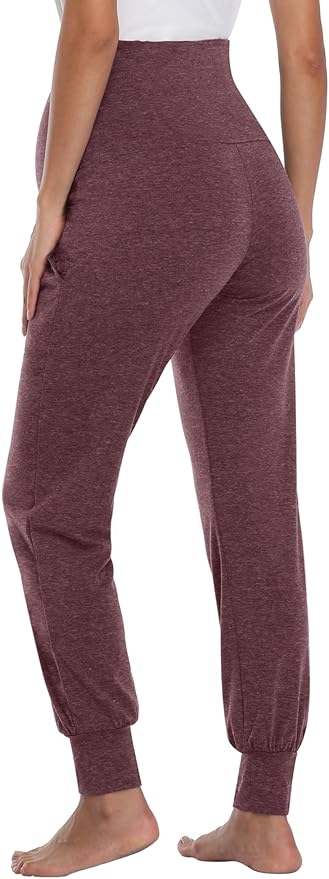 AMPOSH Women's Maternity Pants Stretchy Lounge Workout Sweatpants Casual Loose Comfy Pregnancy Joggers with Pockets