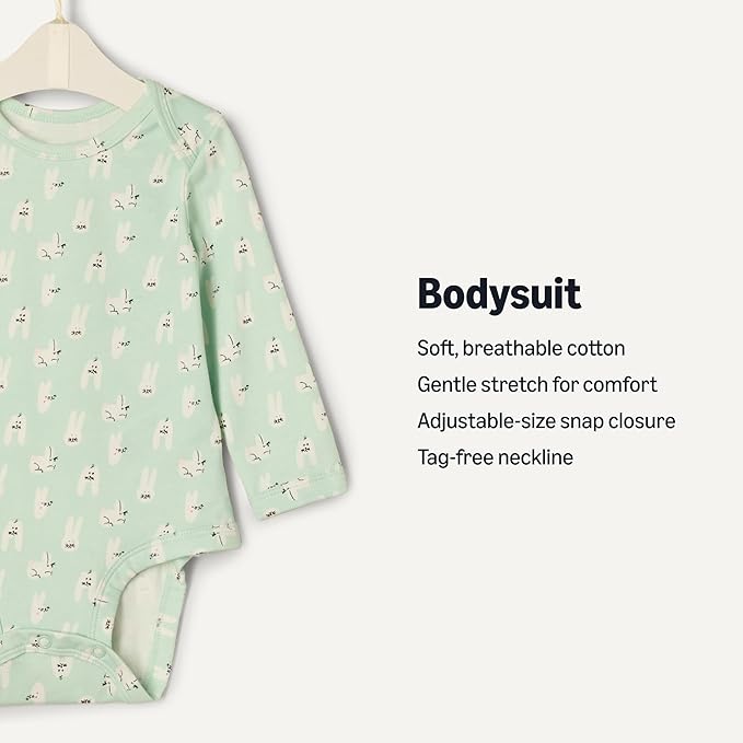 Amazon Essentials x Sofia Grainge Unisex Babies' Long Sleeve Crew Neck Bodysuit