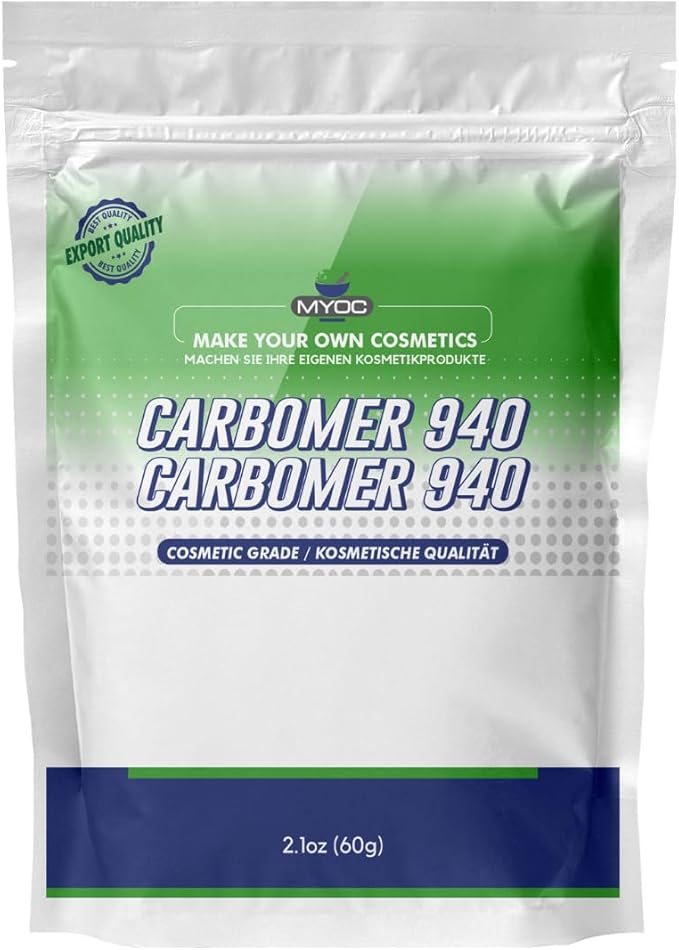 Carbomer 940 Powder (60 g / 2.1 oz) - Cosmetic Grade Thickening & Gelling Agent for DIY Serums Gels Creams & Lotions