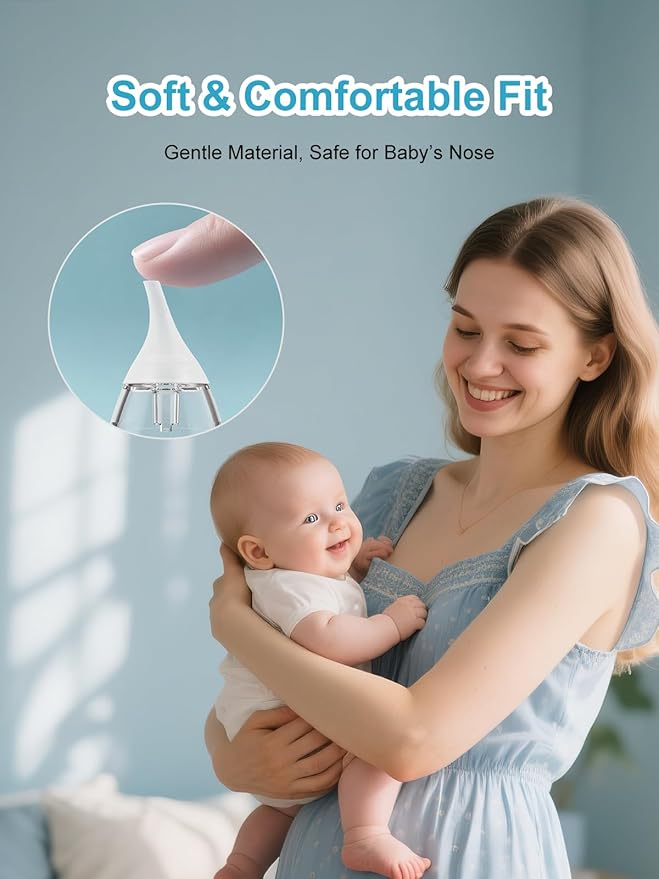 6 Pack Silicone Nasal Aspirator Tips for Babies & Toddlers, Gourd, Funnel & Flat Nozzles, Compatible with GROWNSY, Watolt, LittleTora, HEYVALUE, Cocobela, HailiCare, KIDIRA, TEQIN, X-Bosak