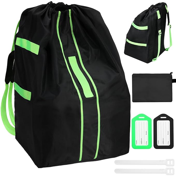 Carseat Bag for Airplane Travel, Carseat Gate Check Bag, Durable Car Seat Cover Baby Travel and 2 Pcs Luggage Tags For Airplane, Perfect for Air Travel Family Vacations and Parent with Infants