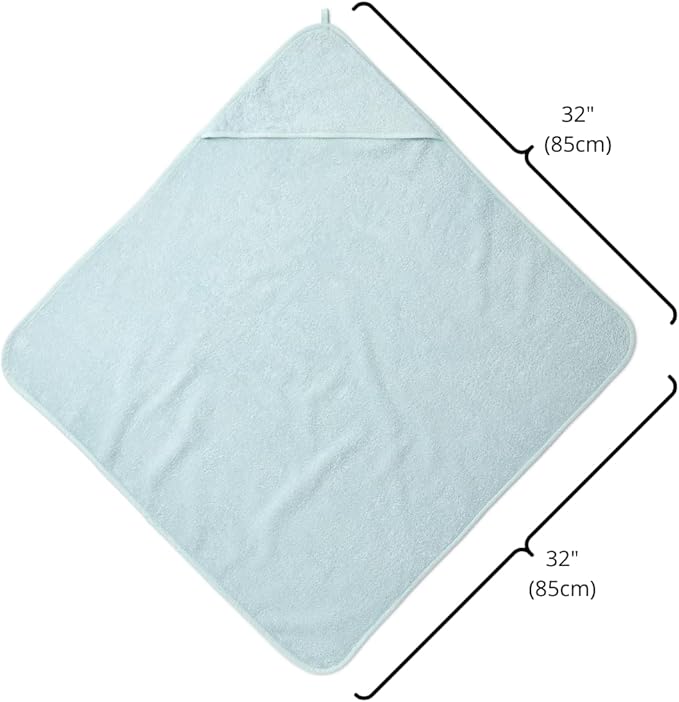 Baby Hooded Towel – Organic Cotton Baby Bath Towels – Baby Towels, Baby Bath Towels for Baby Boy, Baby Girl, 32" x 32" Super-Soft and Absorbent Baby Towels for Newborn (Baby Blue)