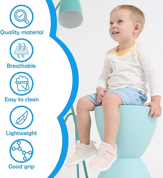 MORENDL Toddler Baby Shoes 0-4 Years Boy Girl Lightweight Breathable Non-Slip Sports Sneakers Running Walking Tennis Barefoot Shoes