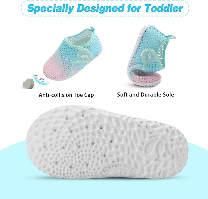 JIASUQI Baby Boys Girls Barefoot Swim Pool Water Shoes Beach Walking Sandals Athletic Sneakers