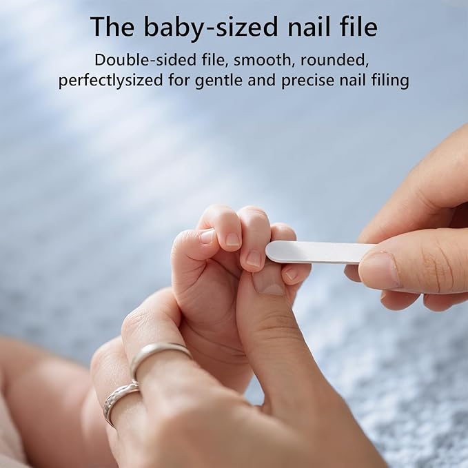 Baby Nail File Electric, 4-in-1 Baby Nail Trimmer Electric with Storage Case & Night Light for Newborn/Infant/Toddler/Kids, Nail Clipper/Scissor Nail Care Set for Toenails and Fingernails