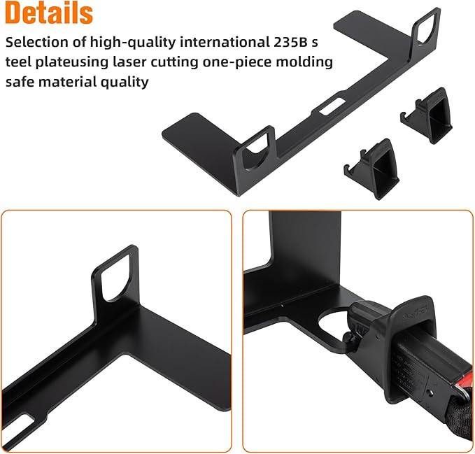 Universal Car Seat Mount Bracket Child Safety Tether Anchor Kit Universal ISOFIX Bracket Seat Latch Interface for Most Sedans, Increased Steel Strength, 330*68*134mm