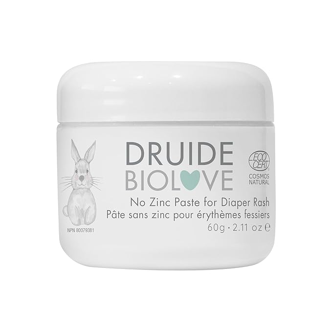 BioLove Diaper Rash Cream, Organic No Zinc Paste For Diaper Rash Treatment Cream, With Shea Butter and Oatmeal, Gentle Baby Care Essentials – 60 g (2.11 oz Bottle Size Chamomile Made in Canada