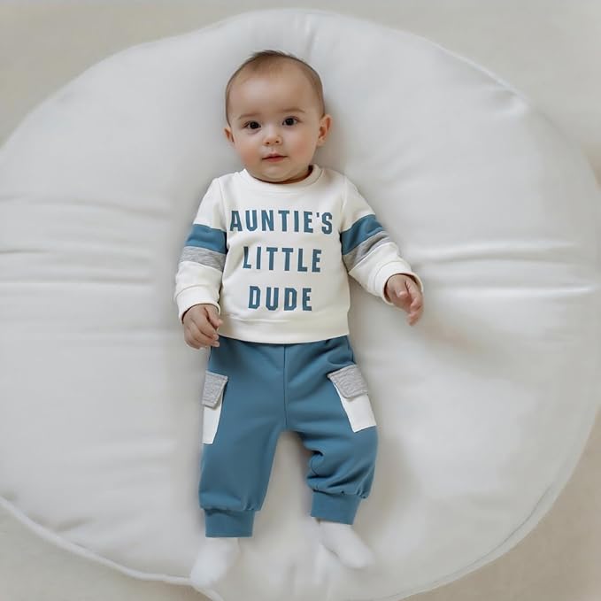 Infant Baby Boy Fall Clothes Set Funny Letter Sweatshirt Pant Outfit Toddler Winter Clothes 6 12 18 Months 2T 3T