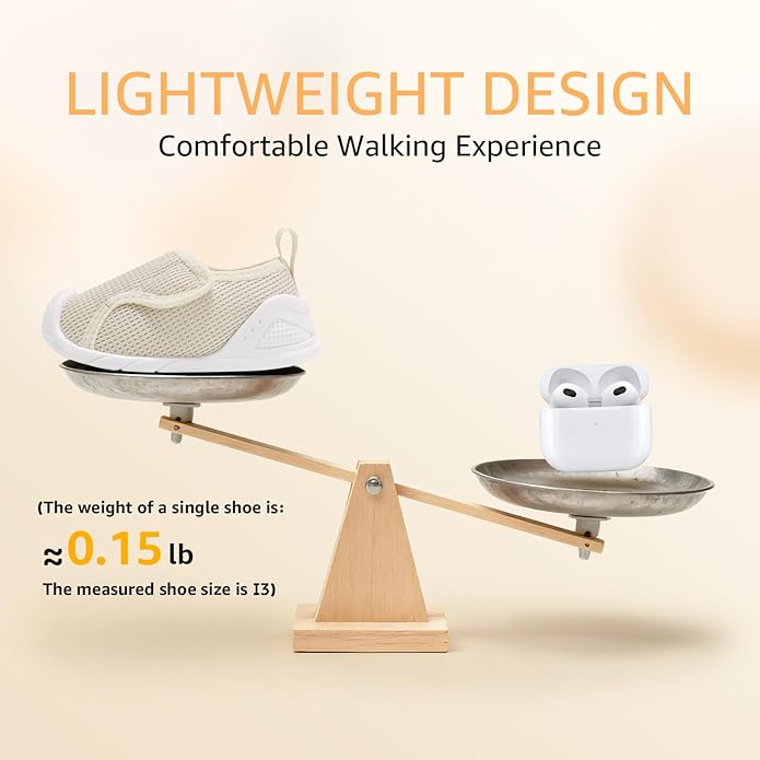 Baby Boys Girls First Walking Shoes Wide Toe Box Infant Sneakers Lightweight Breathable Slip On Barefoot Shoes