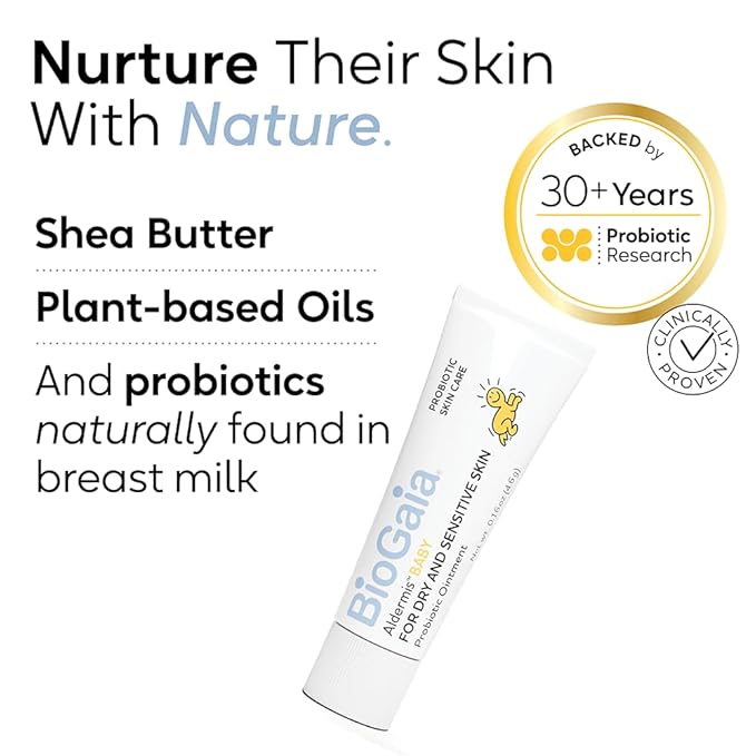 BioGaia Baby Probiotic Ointment | Soothes & Hydrates Dry, Irritated & Sensitive Skin | Use It From Head to Toe | Formulated With Plant-Based Oils & Probiotics | Steroid Free & Microbiome-Friendly