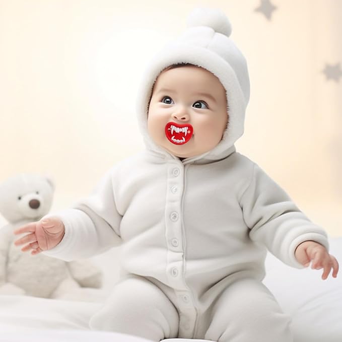 Funny Pacifiers for Babies, Newborn Pacifier 0-6-12-18 Months, Infants Pacifiers for 0-6 Months, Toddlers Mustache Pacifier, Baby Gift Pacifiers for Boys and Girls