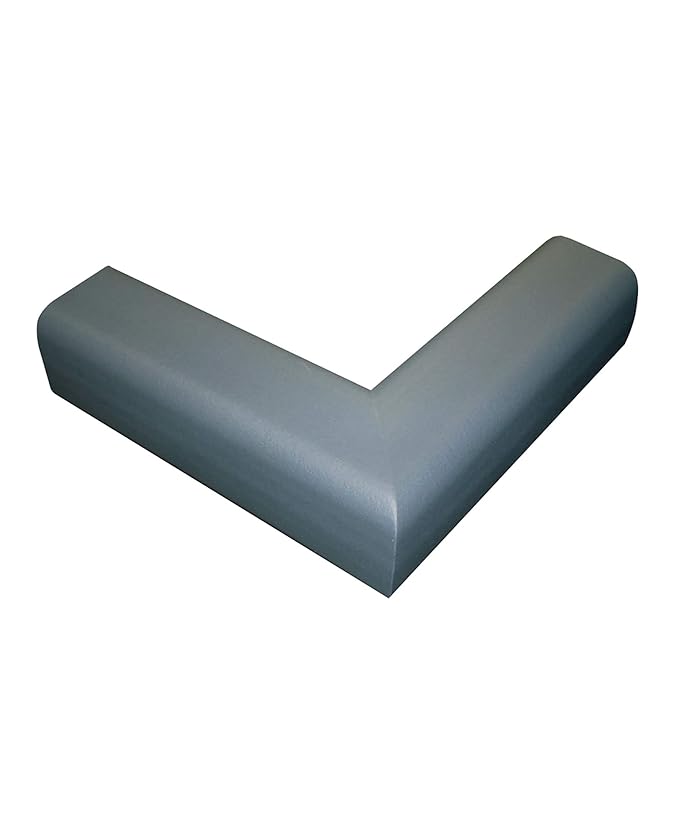 Cardinal Gates KEPK Large Hearth Pad Kit - Fireplace Baby Proofing - Adhesive Backed Fireplace Bumpers for Babies - 12.5 Feet of Padding with 3 Straight Pieces & 2 Corners - Made in The USA - Gray