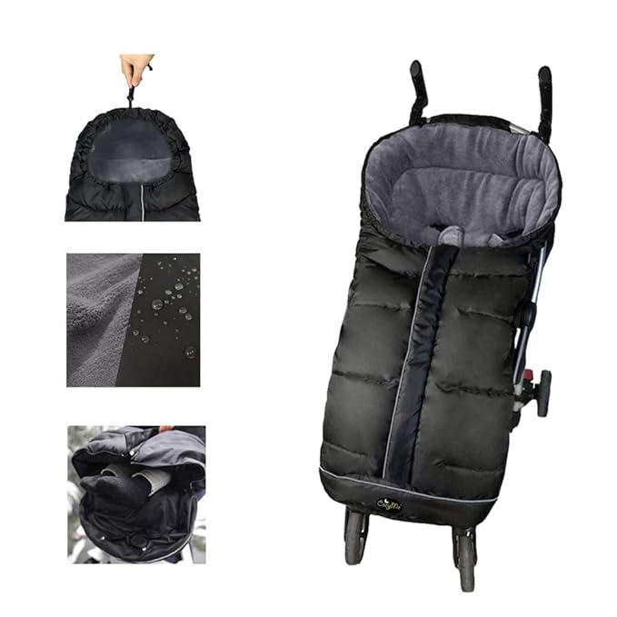 CozyMe Stroller Footmuff for Toddler, Stroller Blanket Evelution, Winter Baby Universal Stroller Bunting Bag, Warm Bunting Bag, Bottom Opens for Multi-Use,6-36M