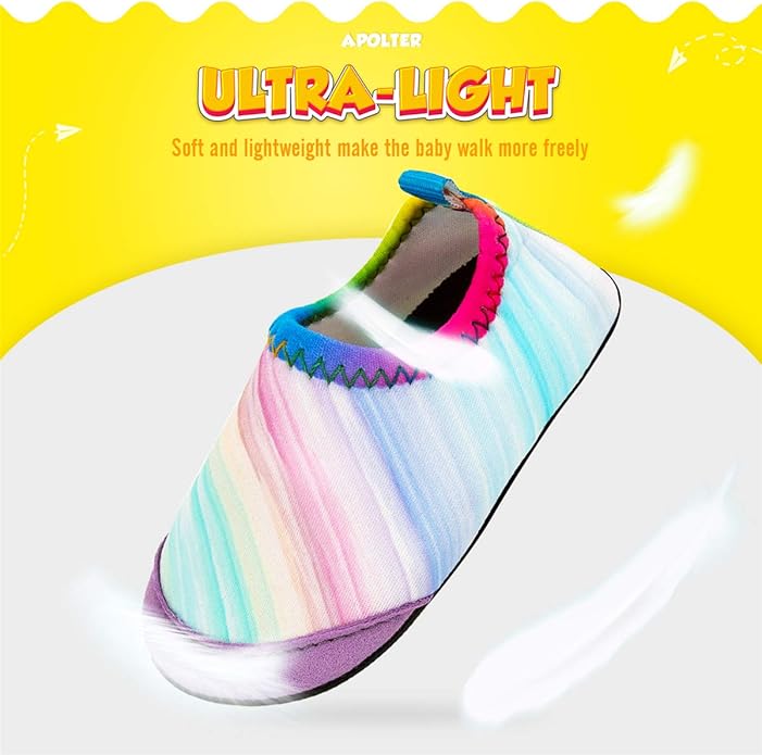 Baby Boys and Girls Swim Water Shoes Barefoot Aqua Socks Non-Slip for Beach Pool Toddler Kids