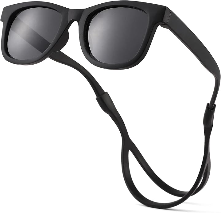 COASION Bendable Flexible Polarized Newborn Baby Sunglasses with Silicon Strap for Infant Boys Girls Age 0-12 Months CA9042