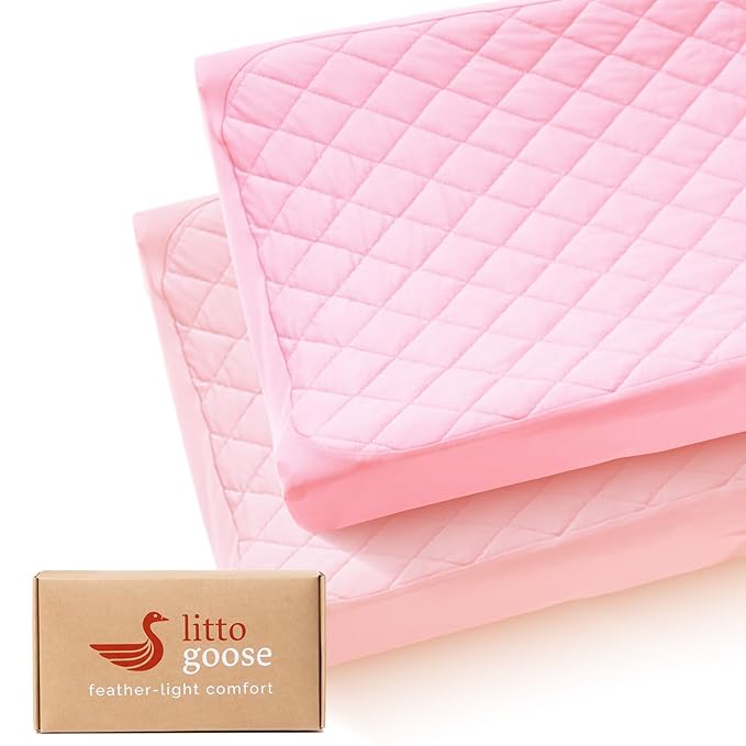 Quilted Changing Table Cover (2-Pack) Fitted Diaper Changing Pad Cover, Soft Breathable Ideal for Boys Girls (2-Pack)