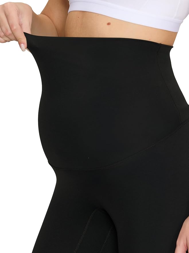 Maternity Leggings Over The Belly - Pregnancy Yoga Pants Soft Workout Leggings