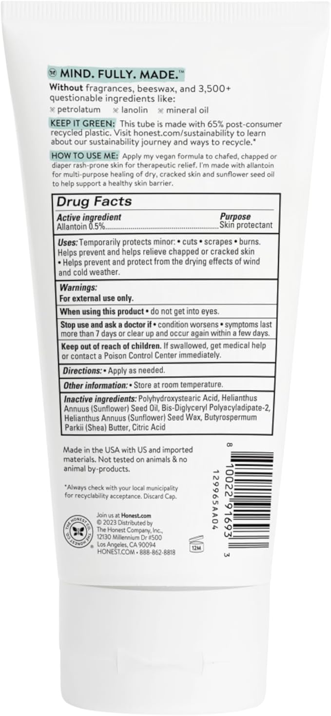 The Honest Company Head to Toe Multi-Purpose Healing Ointment, Safe for Sensitive Skin, Hypoallergenic, Fragrance-Free, Vegan, 5 oz