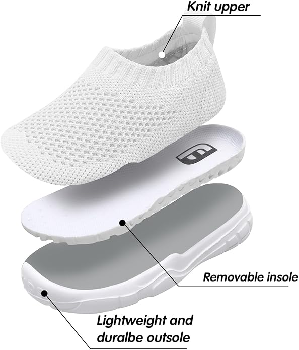 JOINFREE Toddler Boys Girls Sneaker Slip On Shoes Kids Lightweight Breathable Walking Shoes