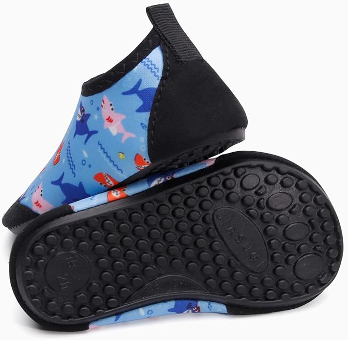 JIASUQI Baby Boys and Girls Barefoot Swim Water Skin Shoes Aqua Socks for Beach Swim Pool