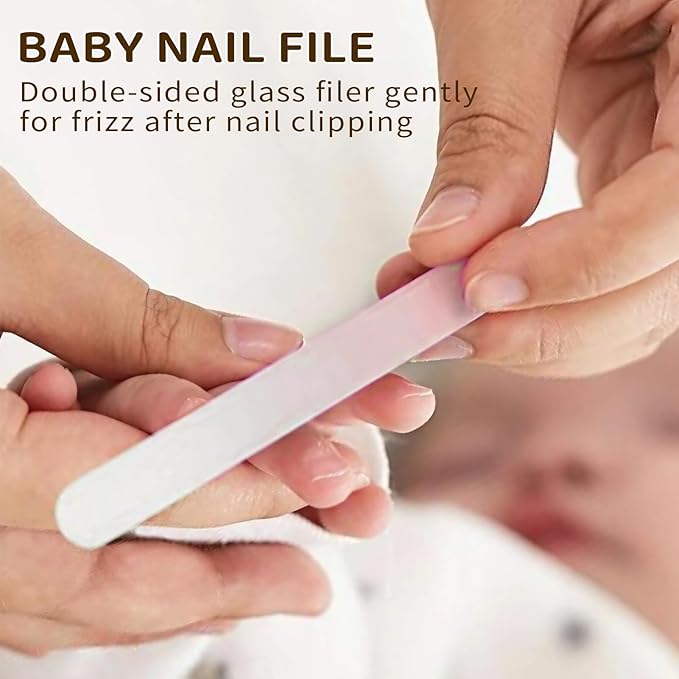 Baby Nail Kit with Cute Owl Case – Newborn Manicure & Pedicure Set with Nail Clipper, Scissors, File & Tweezers for Infant and Toddler Care (Gift for Mom) (Pink)
