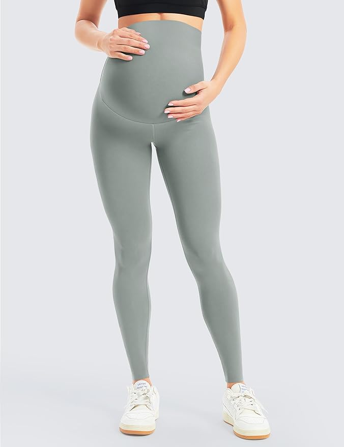 BONVIGOR Women's Maternity Leggings Over The Belly Bump Workout Full Length Leggings Running Active Yoga Pants