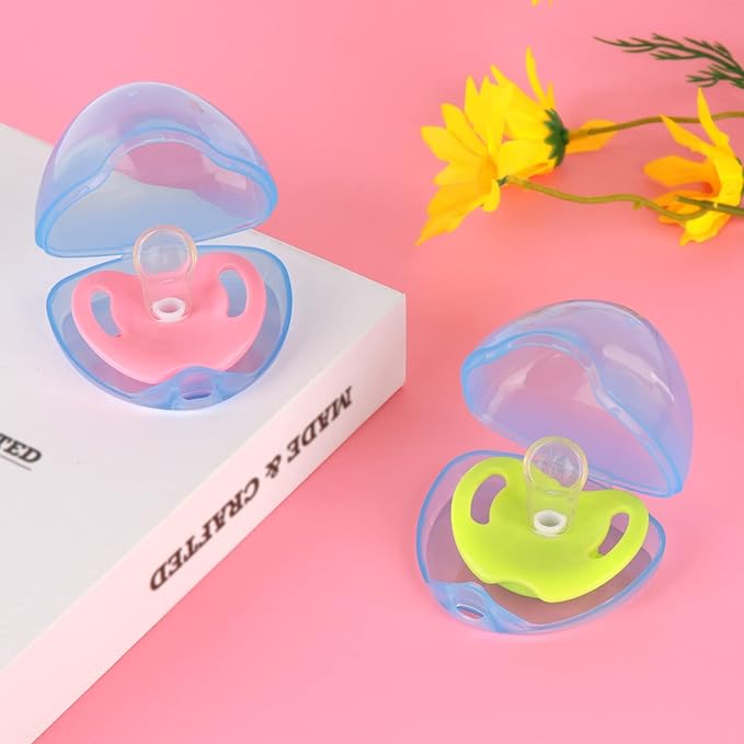 Accmor Pacifier Case, Pacifier Holder Case, Pacifier Container for Travel, BPA Free,Transparent Blue, 3 Pack