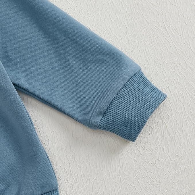 Baby Boy Fall Clothes Set Long Sleeve Letter Print Sweatshirt Pants Toddler Infant Outfits 6 12 18 24 Months 2T