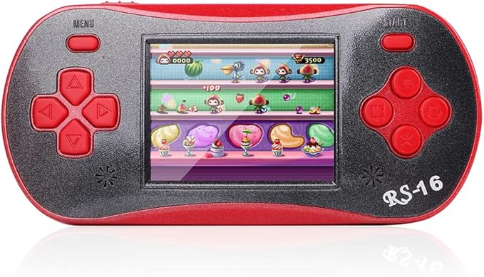 Handheld Game for Kids - FAMILY POCKET RS16 Portable Classic Controller 260 Game 2.5 inch LCD Retro Arcade Video Game System Children's Birthday Gift (red)