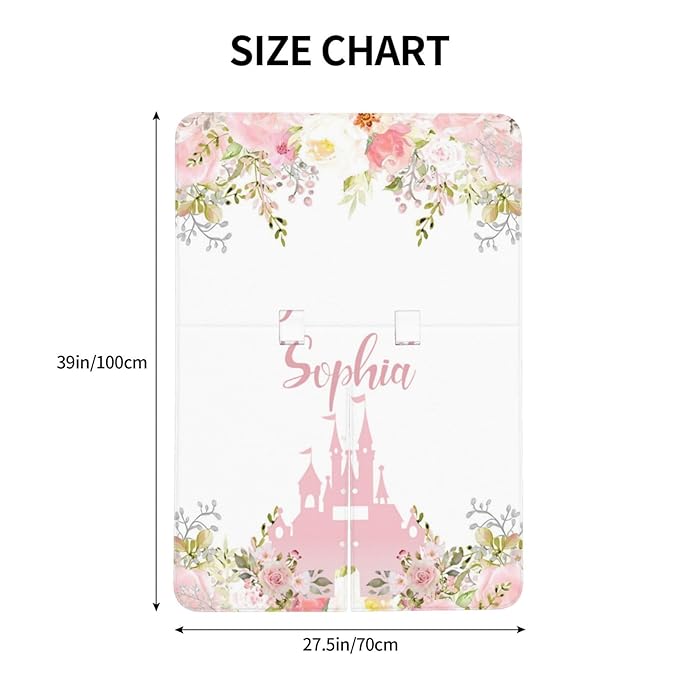 Personalized Baby Car Seat Canopy for Babies with Name, Custom Princess Castle Stroller Car Seat Covers for Girls, Minky Nursing Carseat Cover for Breastfeeding, Car Seat Canopies for Newborn