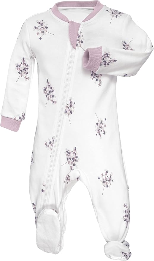 zippyjamz – Zipper Organic Sleeper Footed Onesies Sleeper Baby Pajamas with Inseam Zipper