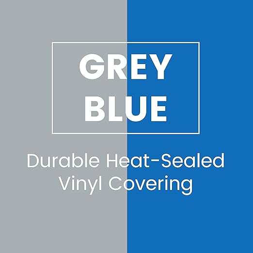 ECR4Kids Everyday Folding Rest Mat, 4-Section, 1in, Sleeping Pad, Blue/Grey, 5-Pack