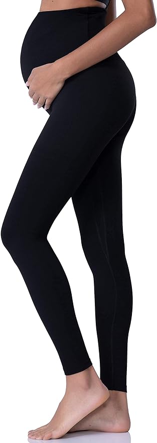 POSHDIVAH Women's Maternity Leggings Over The Belly Pregnancy Yoga Pants Active Wear Workout Leggings