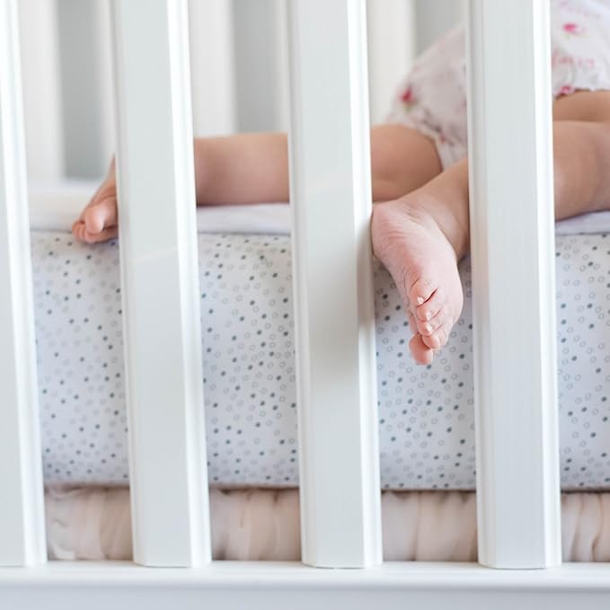 QuickZip Crib Sheet Set - Faster, Safer, Easier Baby Crib Sheets - Includes 1 Wraparound Base & 1 Zip-On Crib Sheet - Deep Navy 100% Cotton - Fits All Standard Crib Mattresses