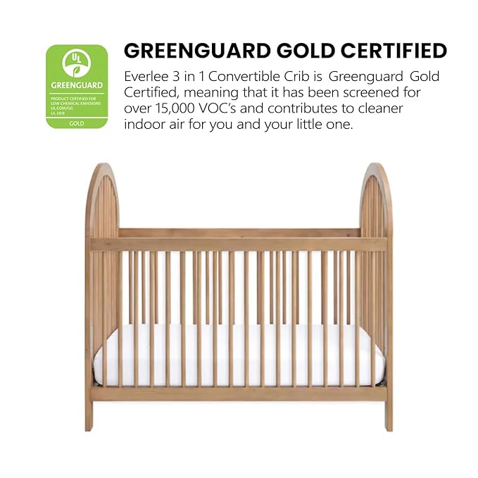 Soho Baby Everlee 3-in-1 Island Crib, Honey Wood