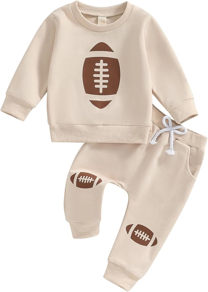Baby Boy Fall Clothes Set Long Sleeve Crewneck Sweatshirts Pants Cute Infant Newborn Outfits 6 12 18 24 Months 2T