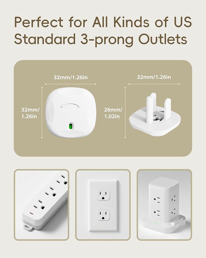 Outlet Covers Baby Proofing - 40 Pack Plug Covers Baby Proofing with Unique Rotating Design, Plug Covers to Prevent Electrical Shock, for US 3-Prong, Home, Office, School, White