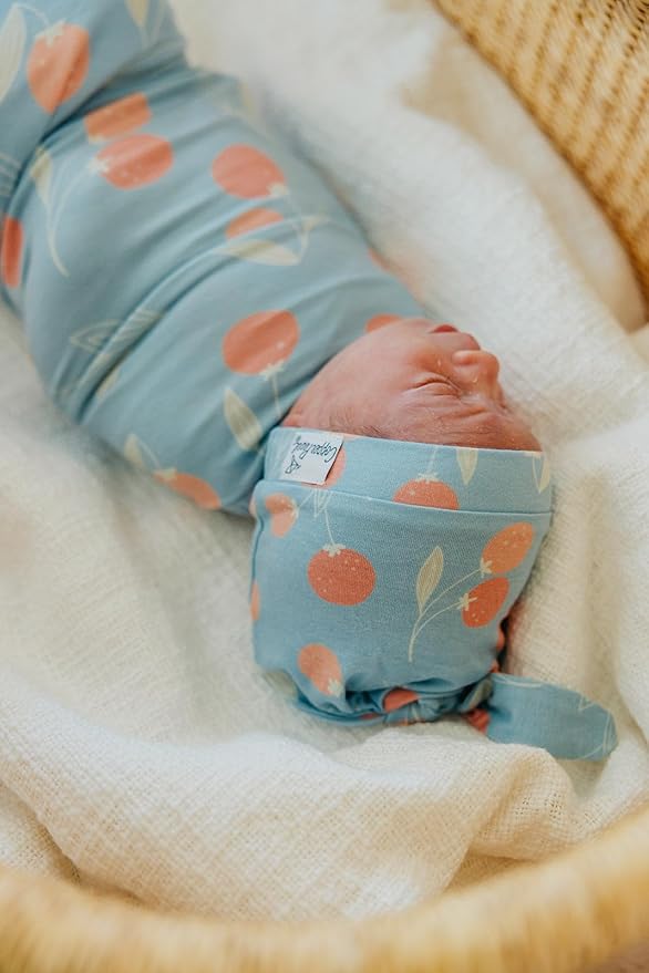 Copper Pearl Baby Swaddle Blanket - Premium Knit Baby Blanket, Large Soft Stretchy Receiving Blankets for Baby Boy and Girl, Swaddles for Newborn, Infant, and Toddler (Clementine)